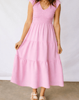 Treasure Flare Tiered Midi Dress