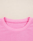 Plus Size Bow Tie Lace Embroidered Dolman Sweatshirt