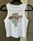 Cowboy Skeleton Cropped Tank
