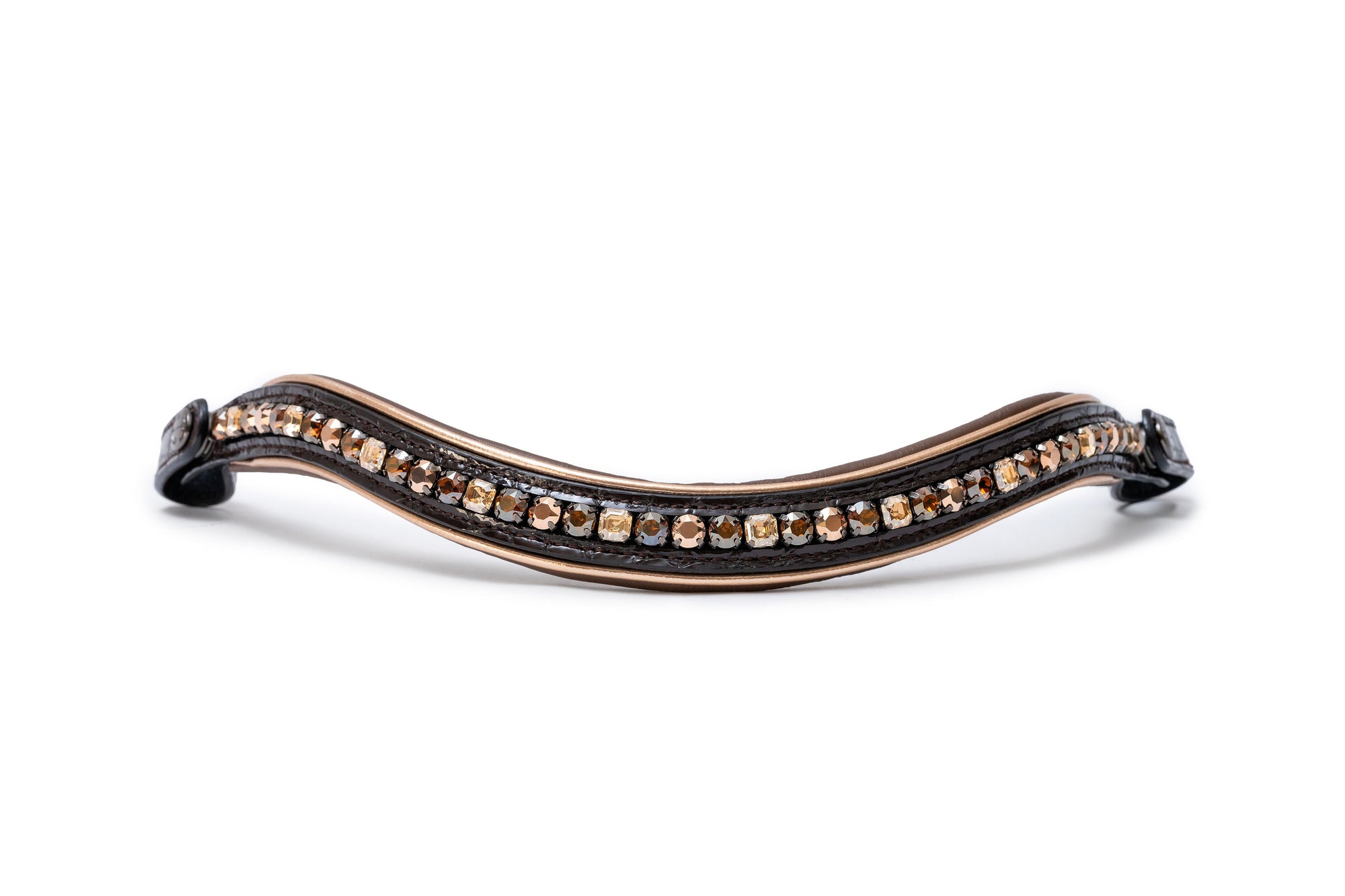 The Sun King Brown Patent Leather Snaffle Bridle