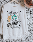 Punchy Collage Tee or Crewneck