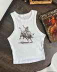 Vintage Bull Rider Cropped Tank