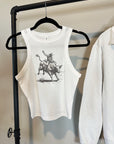 Vintage Bull Rider Cropped Tank