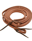 AJ Tack Oiled Harness Leather Split Reins - 5/8in x 8ft