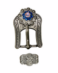 Antique Silver Capri, AB Crystal Conchos - Sizes from 1"- 3" and Buckles