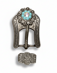 Antique Silver Turquoise, AB Crystal Conchos - Sizes from 1"- 3" and Buckles