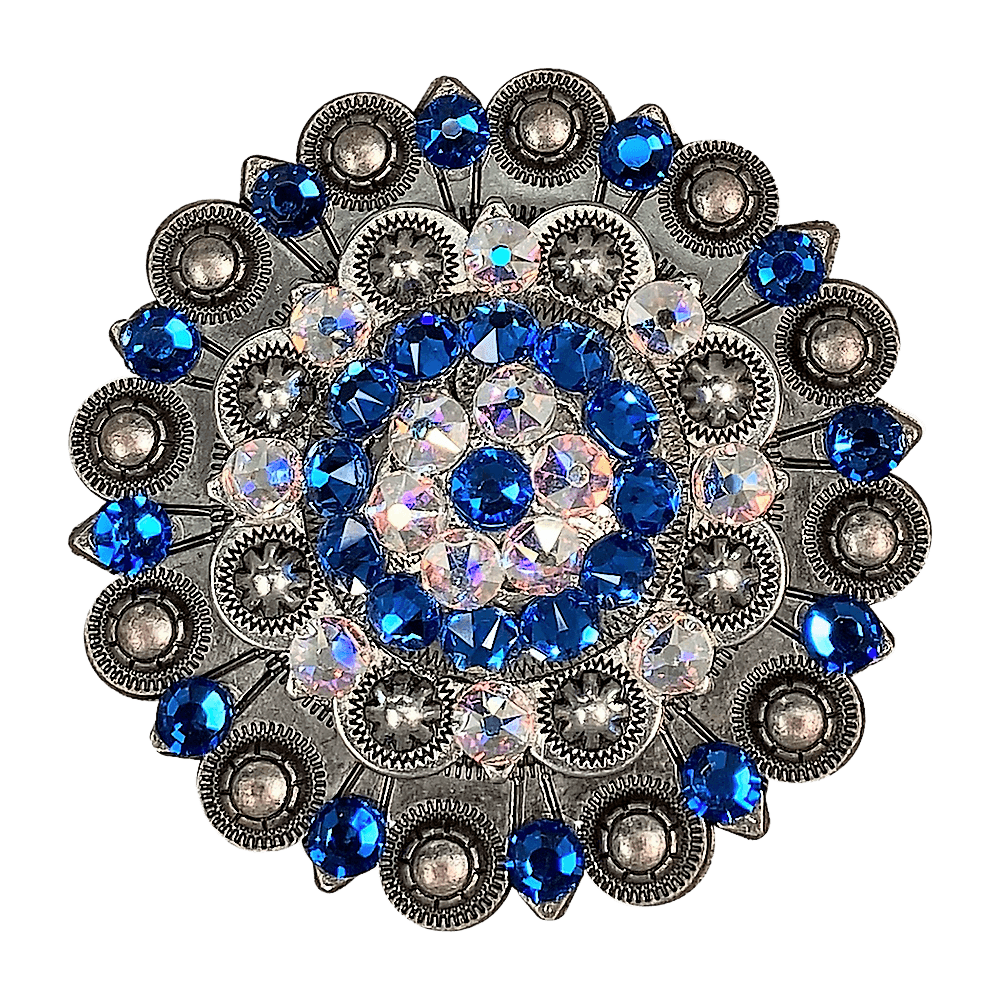 Capri &amp; AB Antique Silver Berry Jacket European Crystal Concho