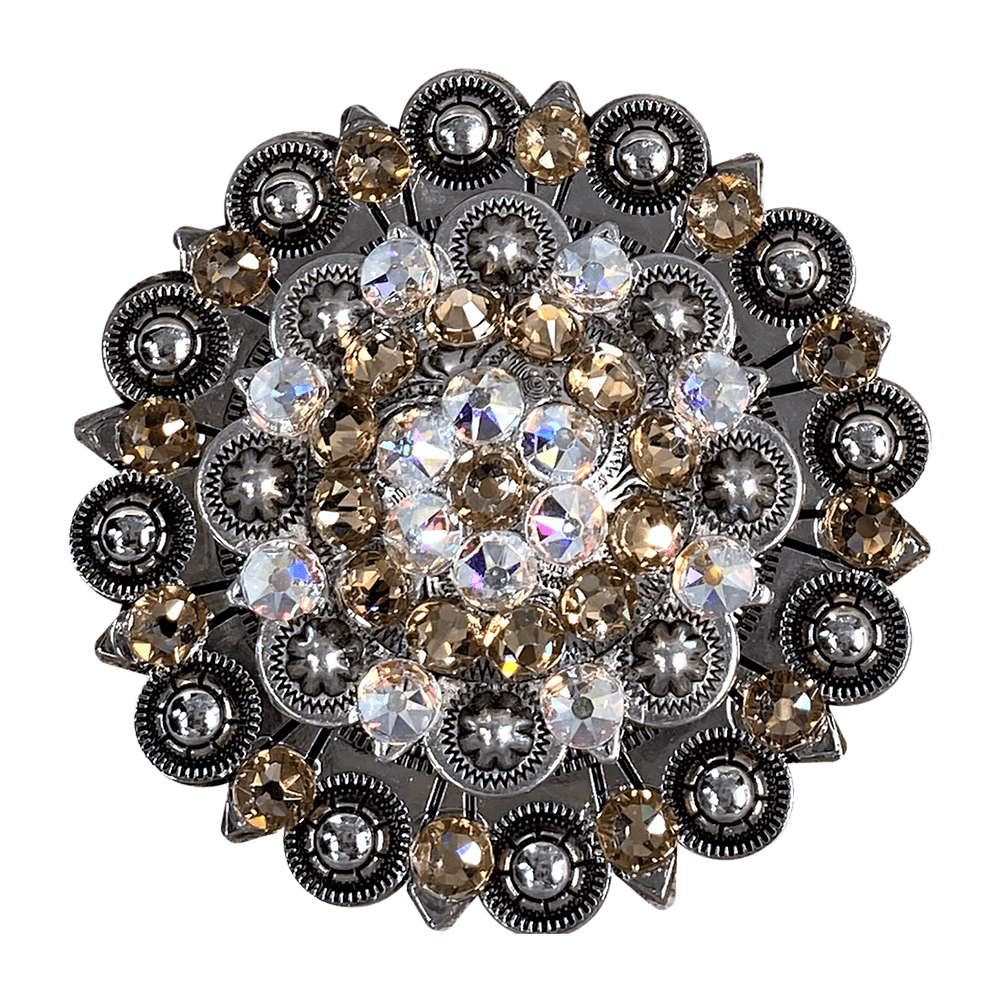 Champagne &amp; AB Antique Silver Berry Jacket European Crystal Concho