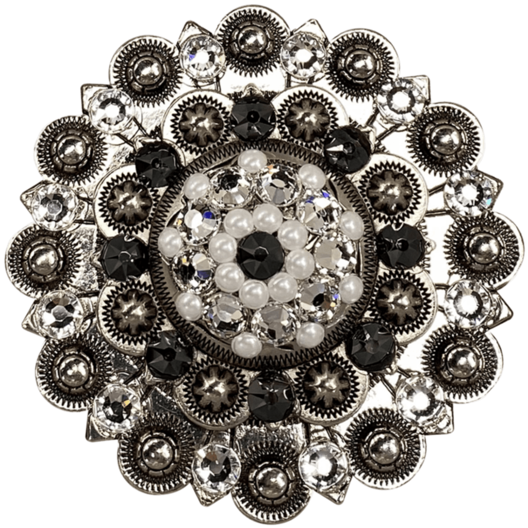 ANTIQUE SILVER JET - PEARL - CLEAR