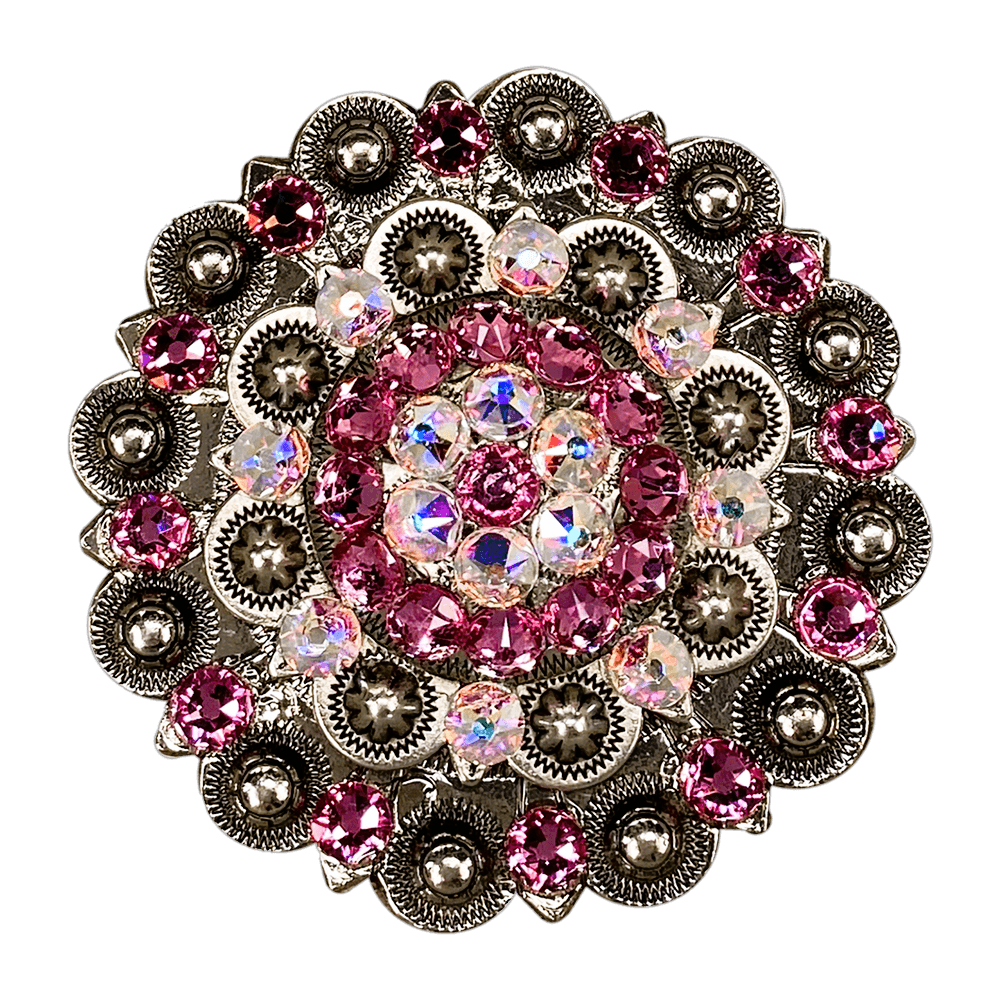 Pink &amp; AB Antique Silver Berry Jacket European Crystal