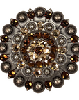 Antique Silver Topaz, Champagne Crystal Conchos - Sizes from 1"- 3" and Buckles
