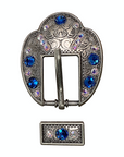 Antique Silver Capri, AB Crystal Conchos - Sizes from 1"- 3" and Buckles