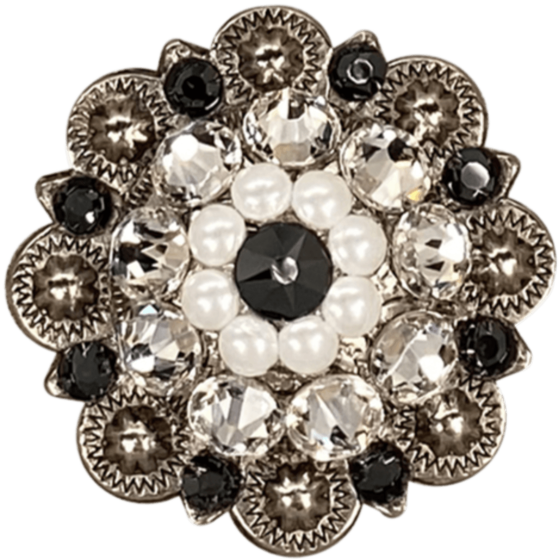 ANTIQUE SILVER JET - PEARL - CLEAR