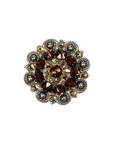 Antique Silver Topaz, Champagne Crystal Conchos - Sizes from 1"- 3" and Buckles