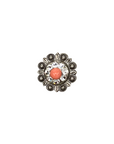 Antique Silver Coral, Clear Crystal Conchos - Sizes from 1"- 3" and Buckles