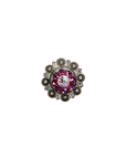 Antique Silver Fuchsia, AB Crystal Conchos - Sizes from 1"- 3" and Buckles