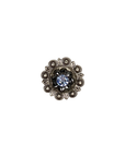 Antique Silver Light Sapphire, Jet Crystal Conchos - Sizes from 1"- 3" and Buckles