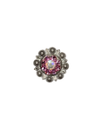 Antique Silver Pink, AB Crystal Conchos - Sizes from 1"- 3" and Buckles
