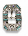 Antique Silver Turquoise, AB Crystal Conchos - Sizes from 1"- 3" and Buckles