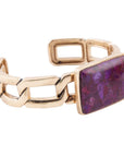 Purple Turquoise Golden Cuff Bracelet
