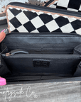 Avenue Checkered Leather Wallet