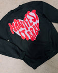 Manifest It, Baby – Black Hanes Crewneck (Front & Back Print)