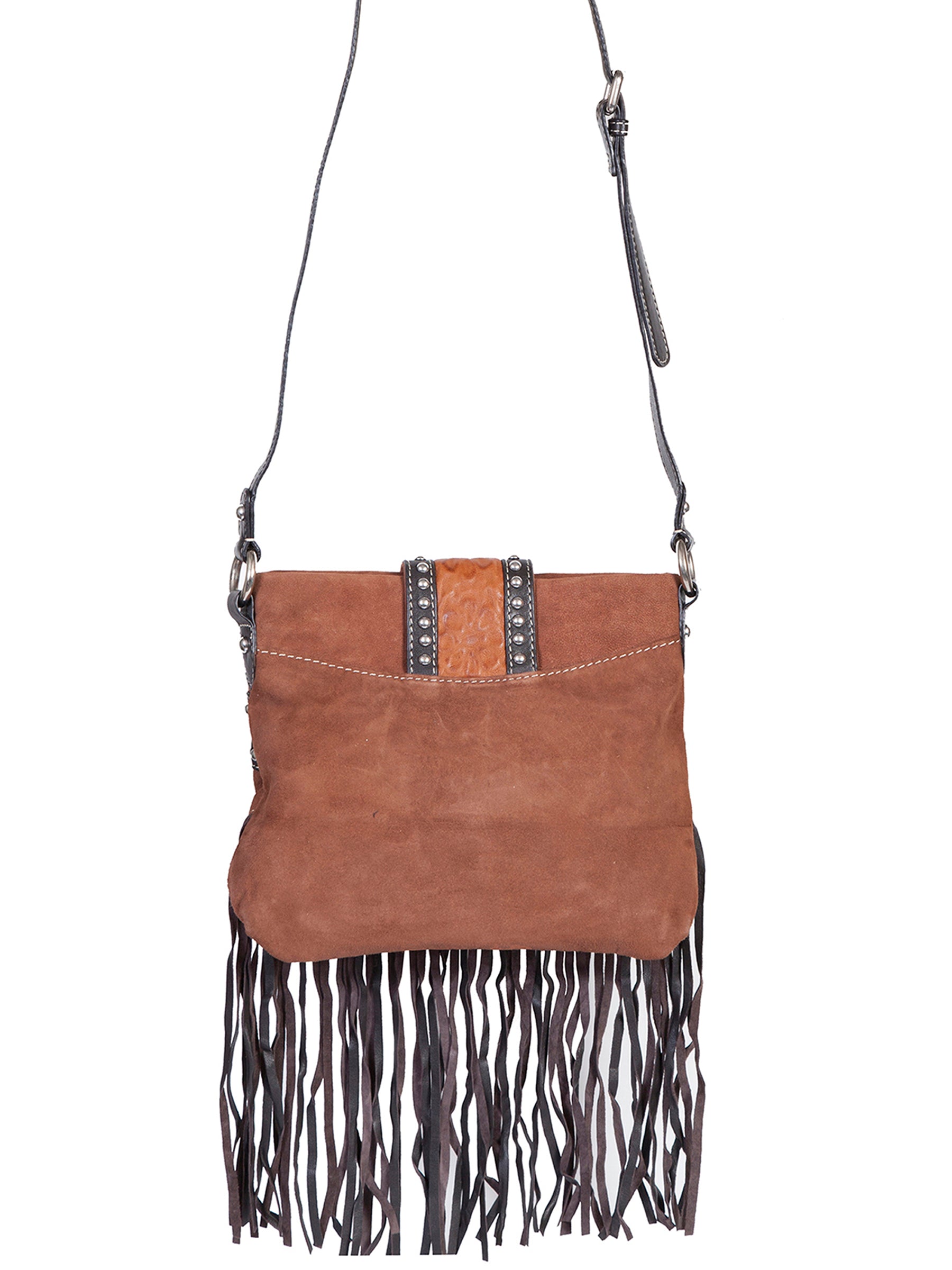 Bolero Tooled Studded Handbag - B136
