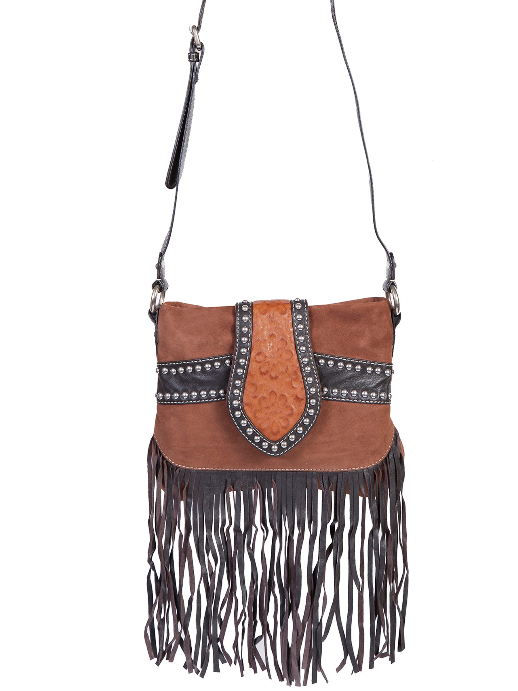 Bolero Tooled Studded Handbag - B136