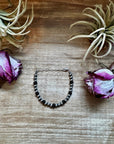 Black Onyx & Sterling Silver Pearl Bracelet – 5mm