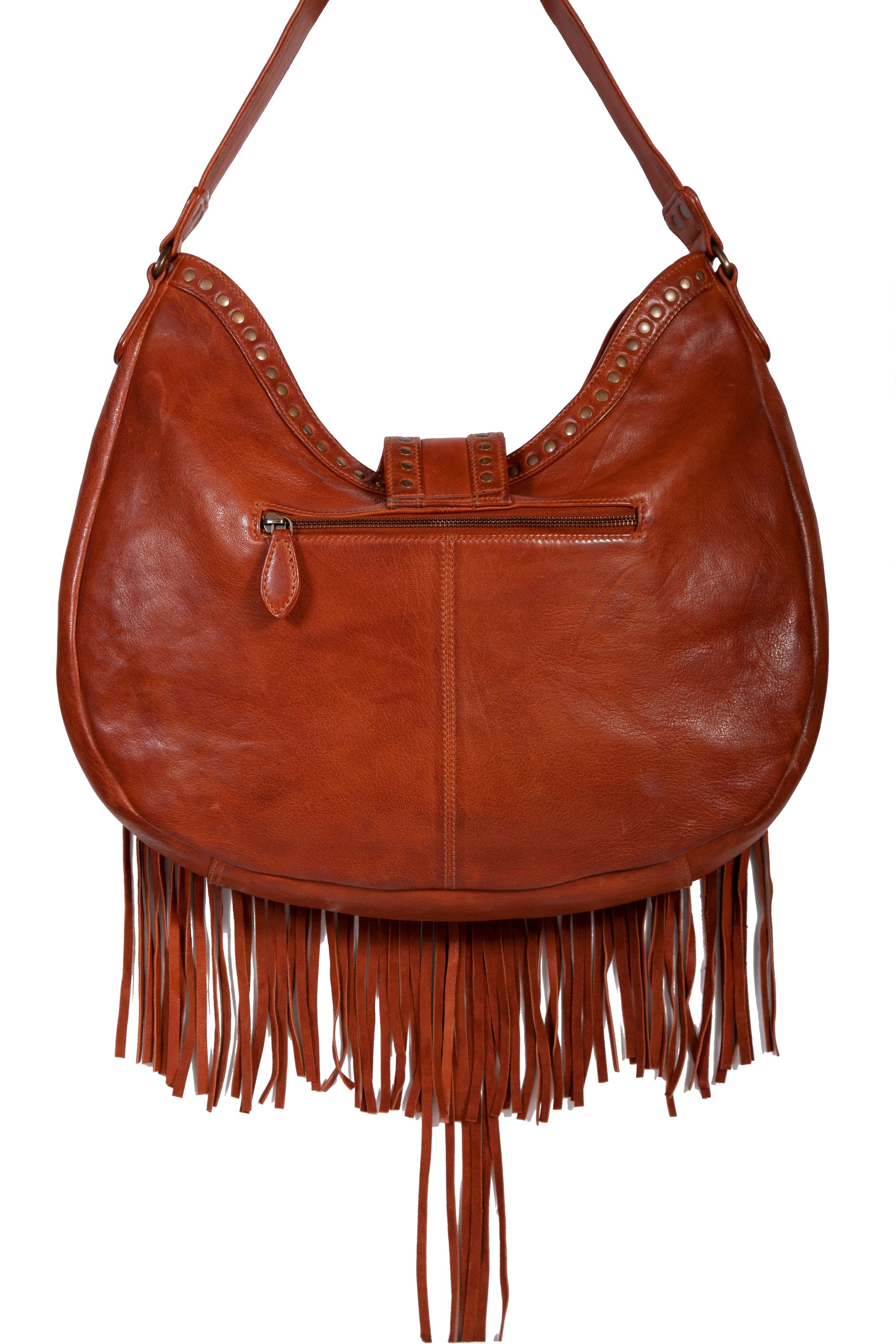 Fringe/studded Handbag - B177