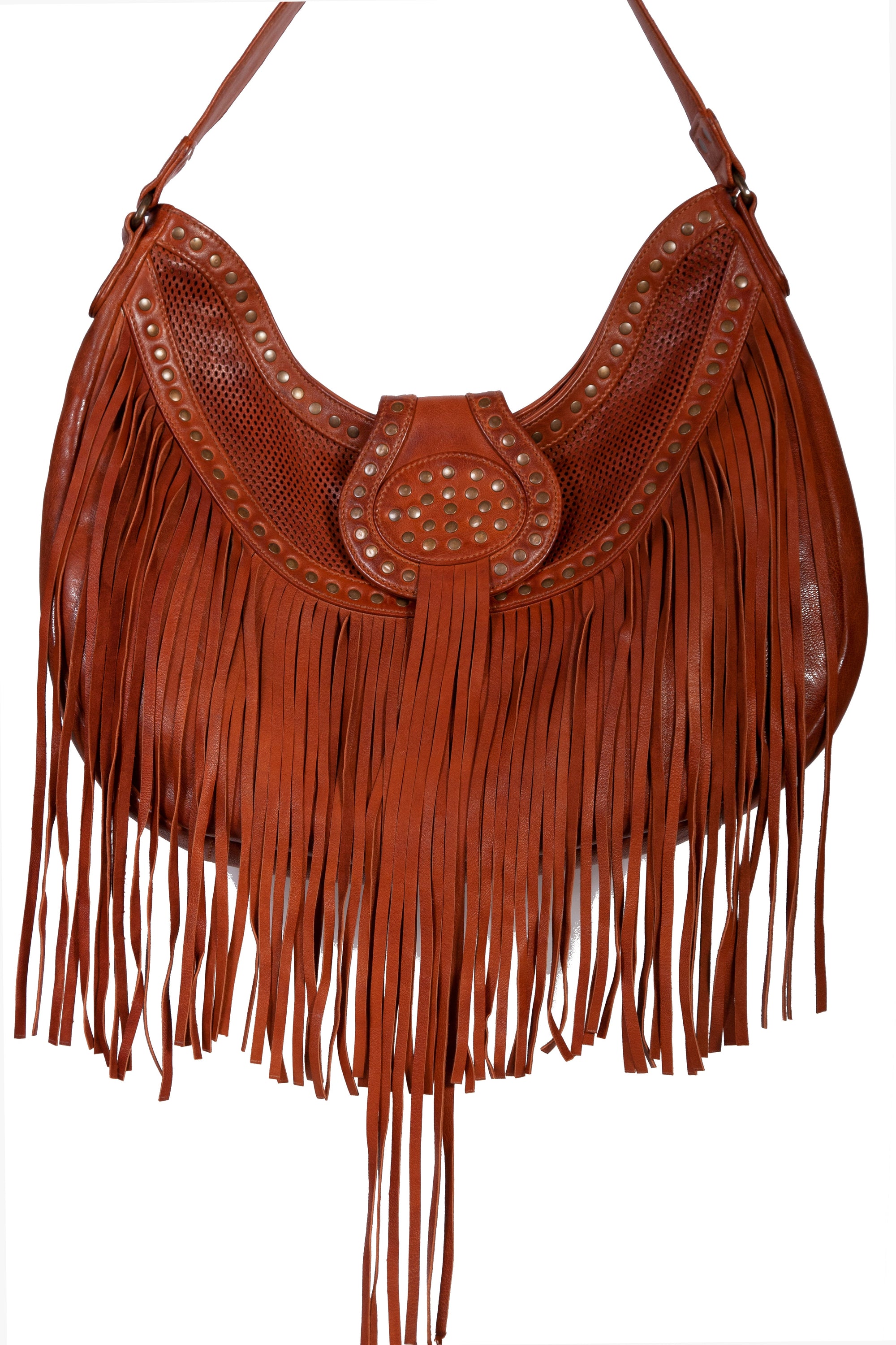 Fringe/studded Handbag - B177