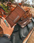 The Hazy Elva Wallet (Brown Leather ) a Haute Southern Hyde by Beth Marie Exclusive