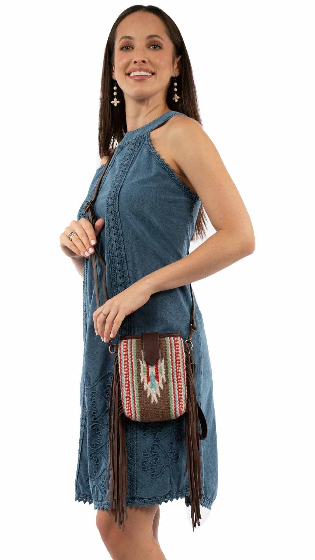 Scully Leather Ladies Handbag Small Fringe