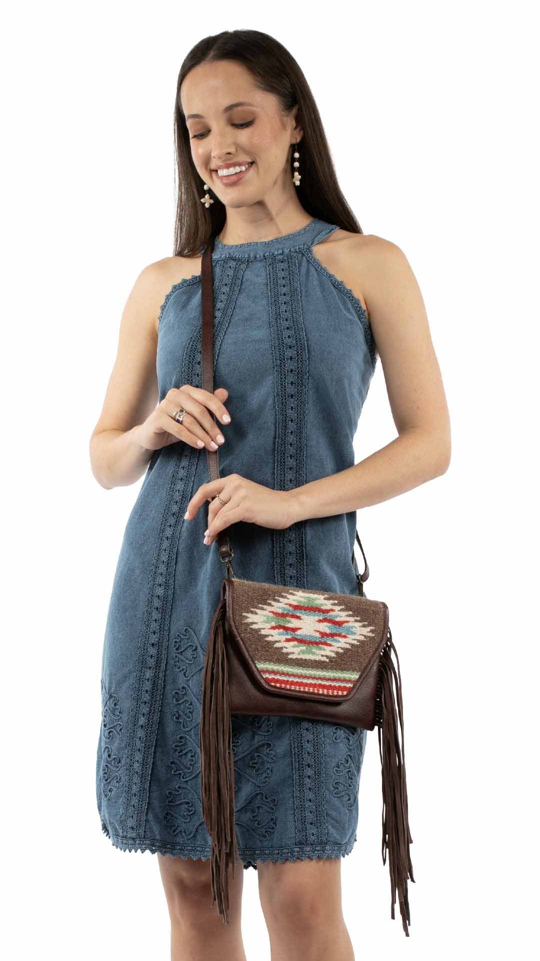 Scully Leather Ladies Handbag Fringe