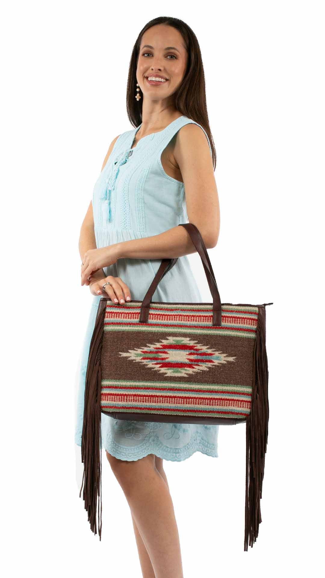 Scully Leather Messenger Fringe