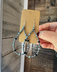 Sterling Silver Pearl & Black Onyx Teardrop Earrings