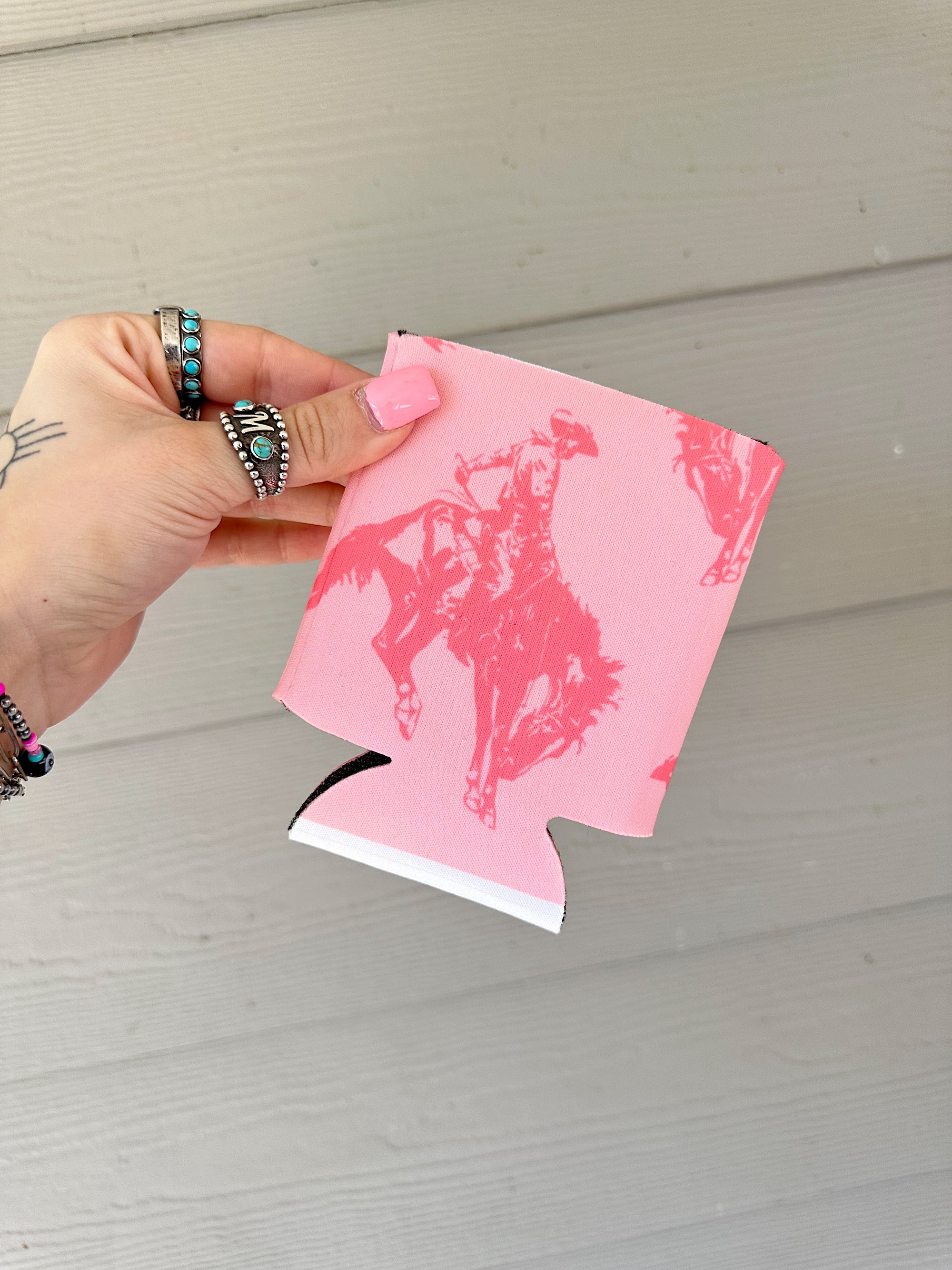 Pink Cowboy Koozie (2 sizes)