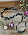 NFR Collection Necklace – Graduated Sterling Silver Pearls 8mm to 14mm  46.5"