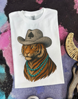 Tiger Cowboy Tee or Crewneck