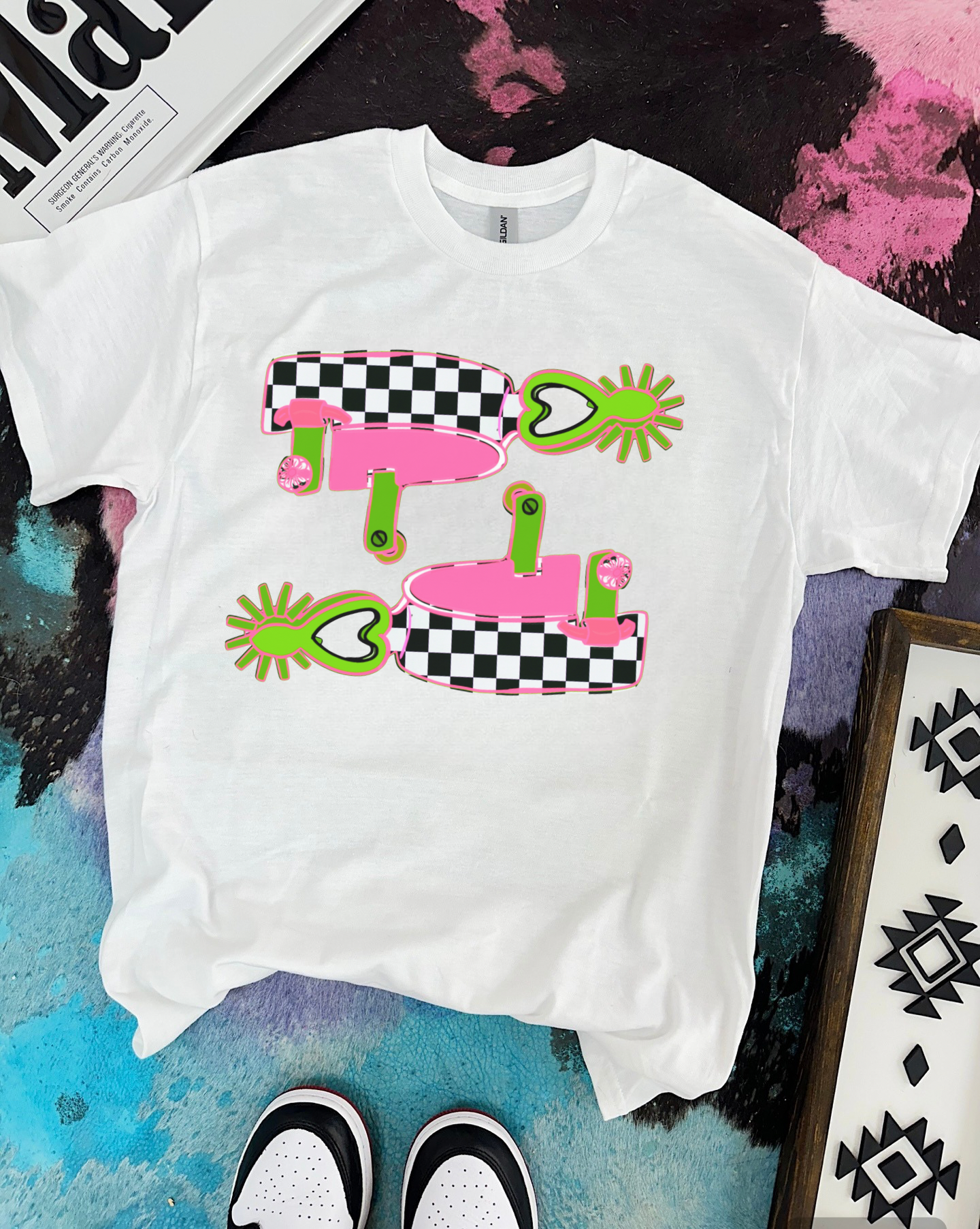 Neon Spurs TEE or CREWNECK