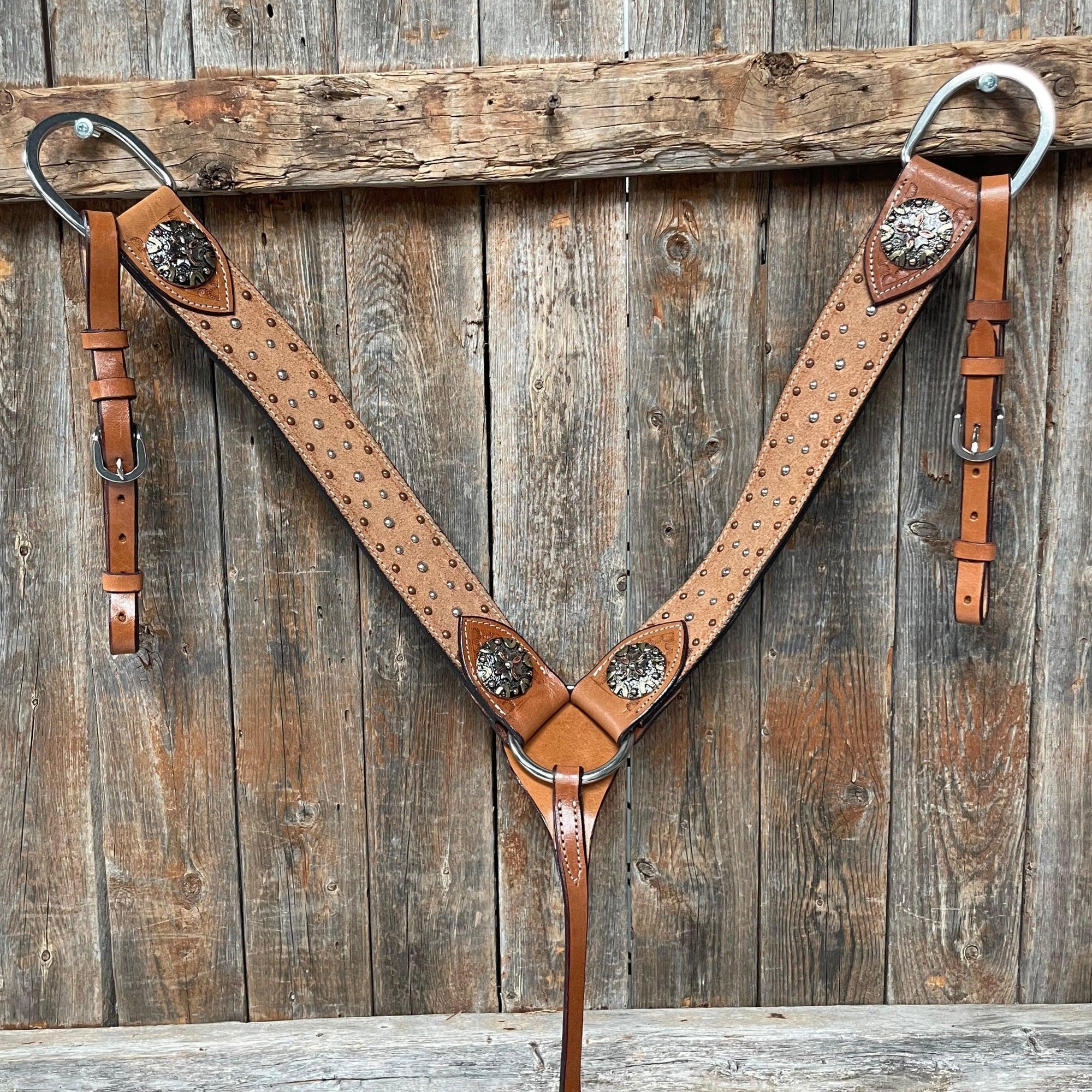 Ranchy Roughout Browband &amp; Breastcollar Tack Set 