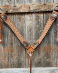 Ranchy Roughout Browband & Breastcollar Tack Set 