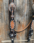 Classic Black and Clear Browband/One Ear Tack Set  