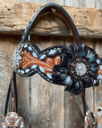 Classic Black and Clear Browband/One Ear Tack Set  