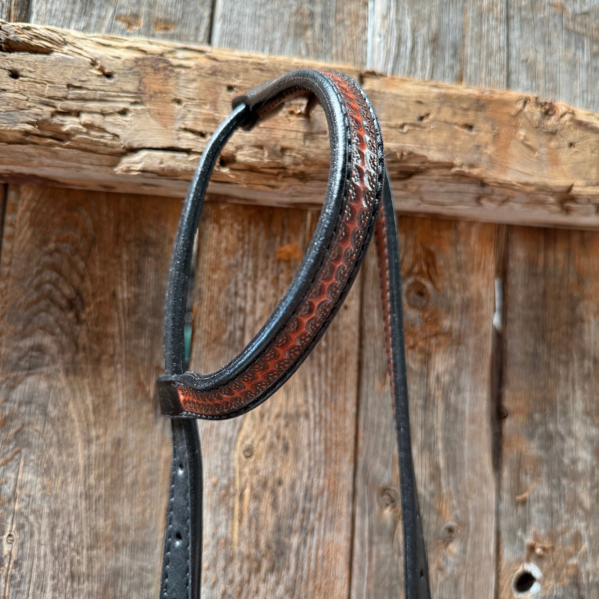 Teal Diamond Turquoise and Clear Browband / One Ear - Breastcollar Tack Set 