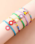 Smiley Flower Beaded Bracelet