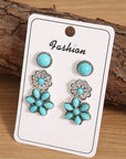 3 Piece Set Western Stud Earrings