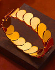Gold Water Drop Patched Plated Titanium Steel Bangle