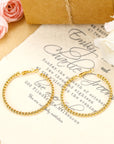 Gold Twisted Large Hoop Earrings