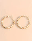Gold Beads Hoop Earrings